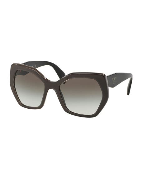 prada heritage hexagonal sunglasses|prada sunglasses polarised.